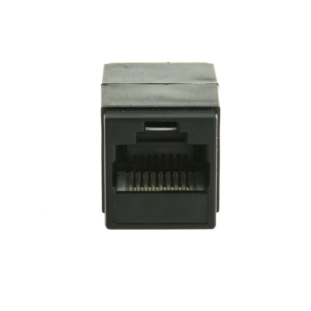 CableWholesale Cat5e RJ45 Inline Coupler, Female to Female Cable Extender Adapter, Black
