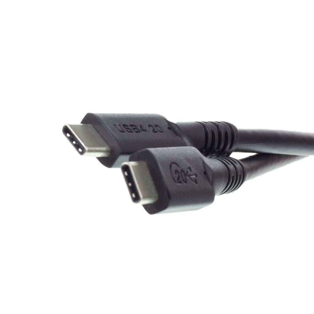 CableWholesale USB C to USB C Cable 6ft, 20Gbps 100 watt Fast Charging Cable, USB4 Type C Male to Male, PVC Jacket, Black