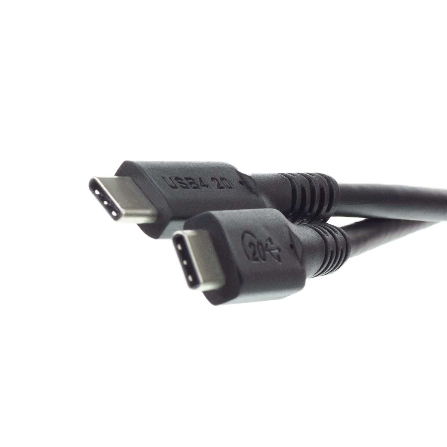 CableWholesale USB C to USB C Cable 6ft, 20Gbps 100 watt Fast Charging Cable, USB4 Type C Male to Male, PVC Jacket, Black