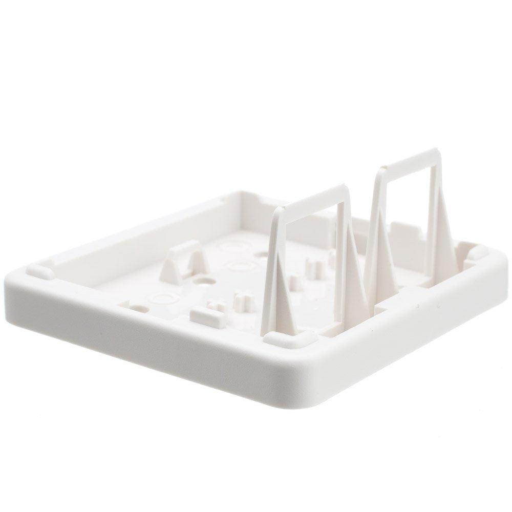 8 Port Keystone Jack Surface Mount Box, White, Surface Mount Box for Networking, Home Theatre, Security/Surveillance, Cablewholesale