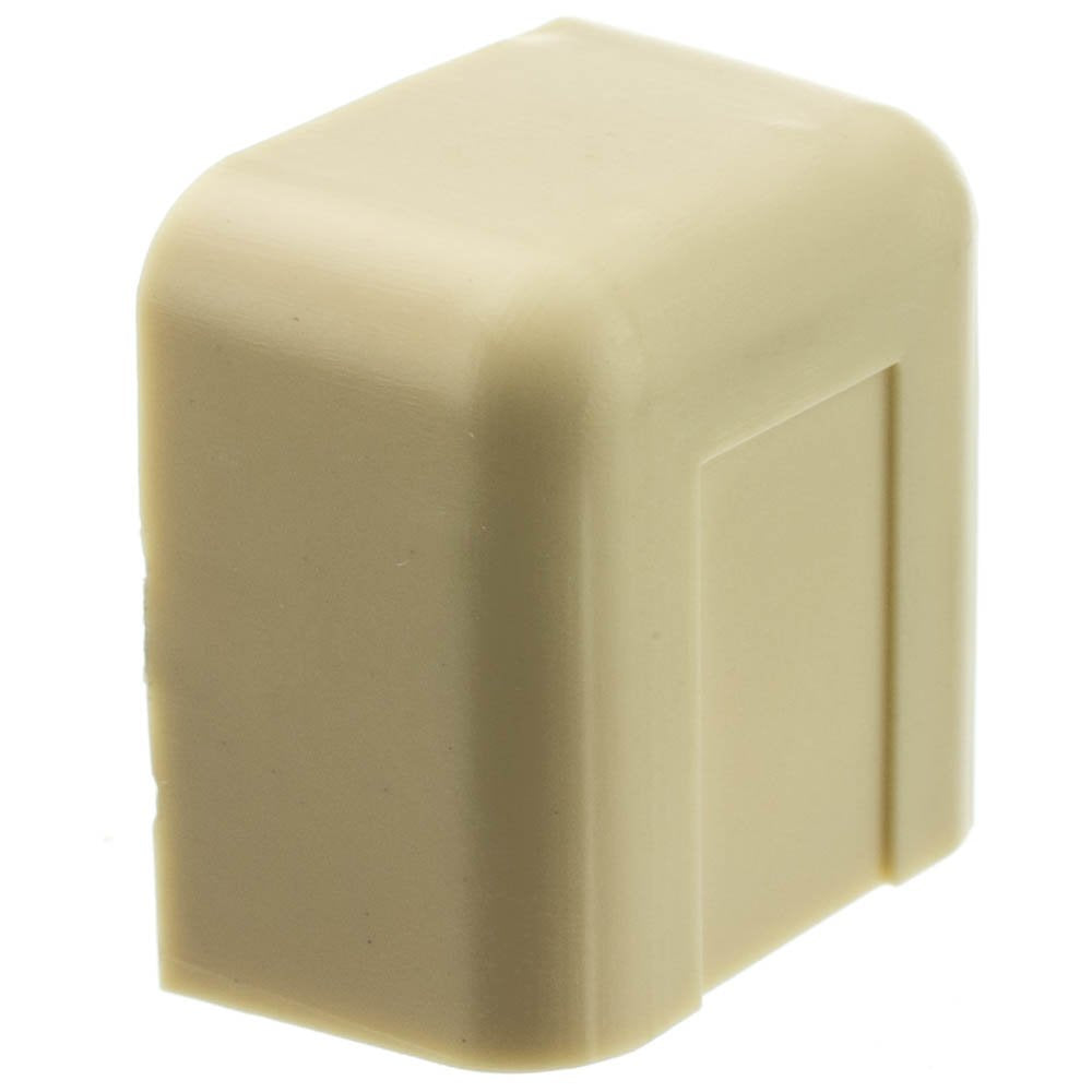 Cord Cover Cable Raceway, 3/4 inch Surface Mount Cable Raceway End Cap On-Wall Cord Concealer (Covers Raceway End), Cord Organizer/Wire Hider and Protector, Ivory, Cablewholesale