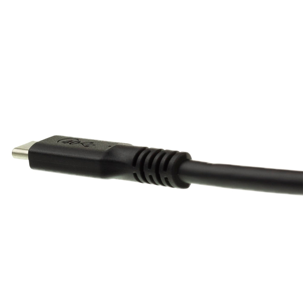 CableWholesale USB4 40Gbps 100 watt Fast Charging Cable, USB Type C Male to Male, Thunderbolt 3 Compatible, PVC Jacket, Black, 1 Feet