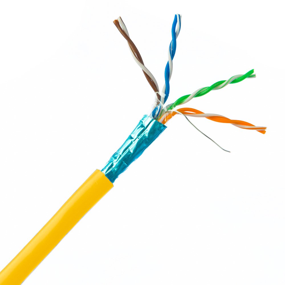 CableWholesale 1000 Foot F/UTP Cat5e Ethernet Cable, 24 AWG, ETL Listed, 4 Pair Solid Copper with Pull Box, Gray