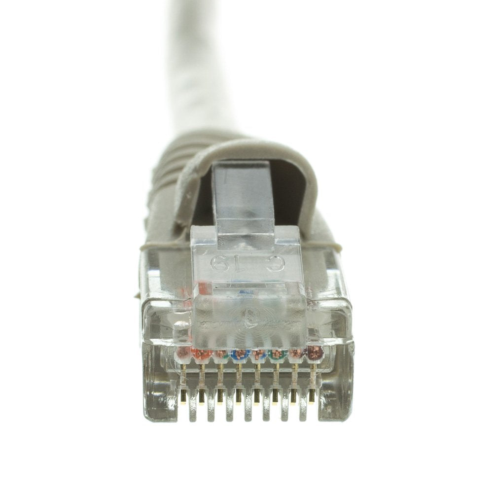 Cable Wholesale Cat5e Gray Ethernet Patch Cable Snagless/Molded Boot 12 Foot