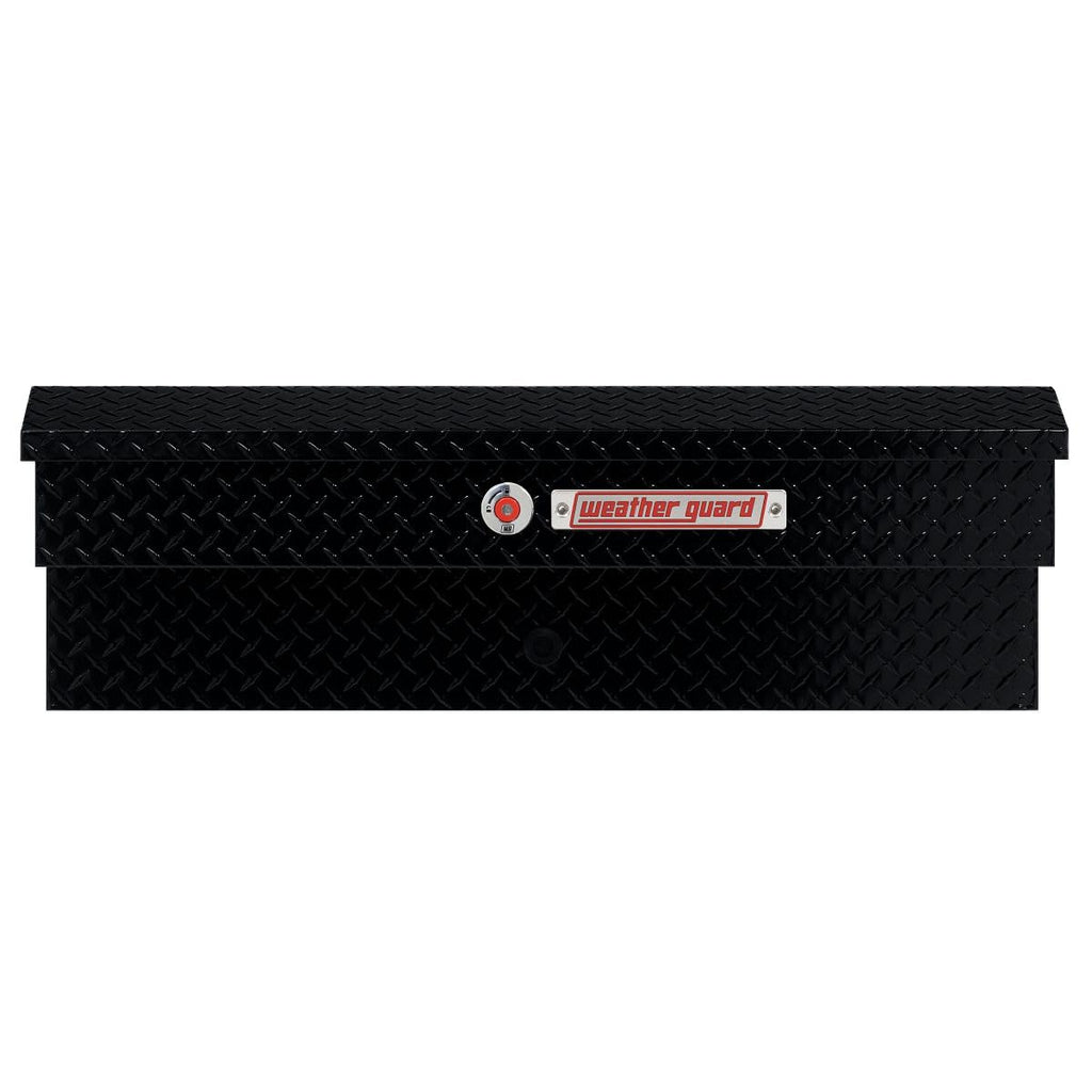 Weather Guard Model 184-5-04 41in Lo-Side Truck Box, Aluminum, Gloss Black, 3.0 cu ft capacity