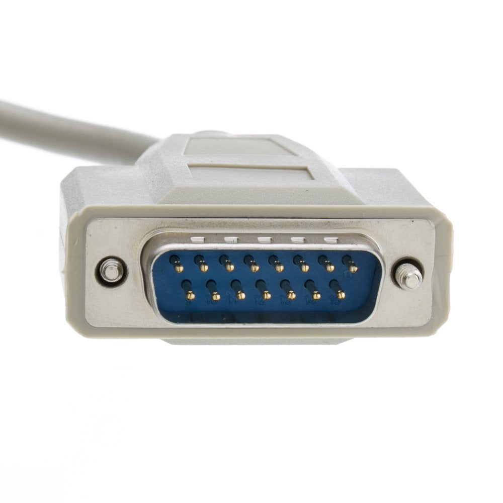 CableWholesale DB15 Monitor Extension Cable, 28 AWG Single Shielded Cord, DB15 Male to DB15 Female DB15 Extension Cable, M/F VGA Extension Cable, Beige, 6 Feet