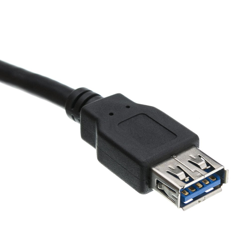 CableWholesale 3 feet USB 3.0 Extension Cable, Black, Type A Male/Type A Female Plug, A Male to A Female Super Speed USB Extension Cable, USB Extension Cable Male to Female