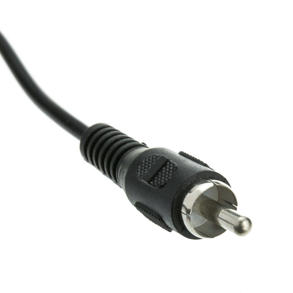 CableWholesale 3.5mm Mono Male to RCA Male Cable, 3.5mm Audio Auxiliary Jack on One End and RCA Audio Jack on Other End, 6 Feet, Black