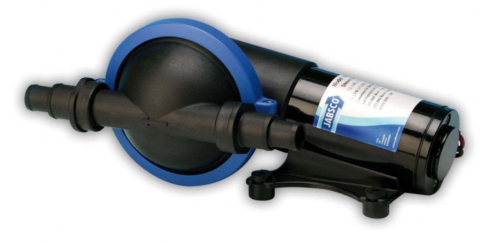 Jabsco 50880-1000 Marine Filter-less Shower Drain/Bilge Pump (3.7-GPM, 12-Volt, 7-Amp, 3/4" Connections)