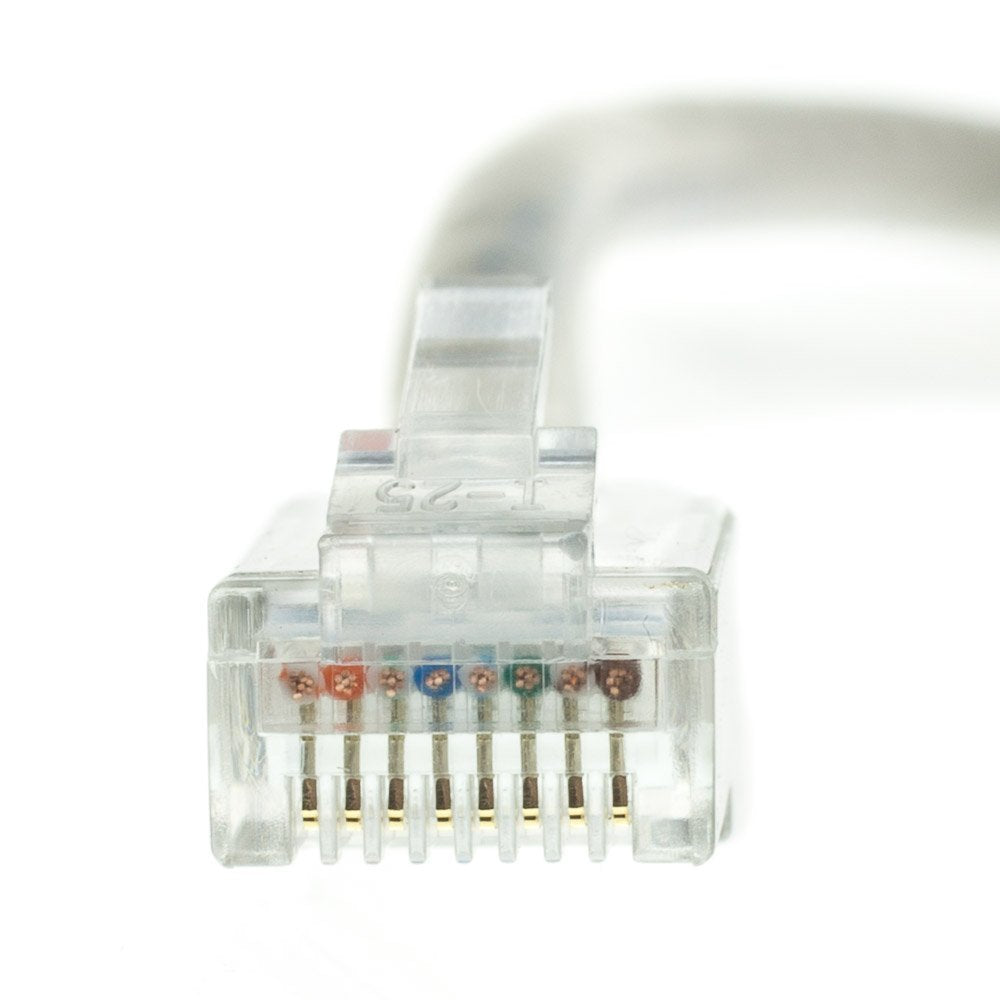 CableWholesale 2 Foot Cat6 Gray Ethernet Patch Cable, Bootless, 24AWG Network Cable with RJ45 Gold Plated Connector, 4 Pair Stranded Pure Copper, Unshielded Twisted Pair (UTP) Internet Patch Cable