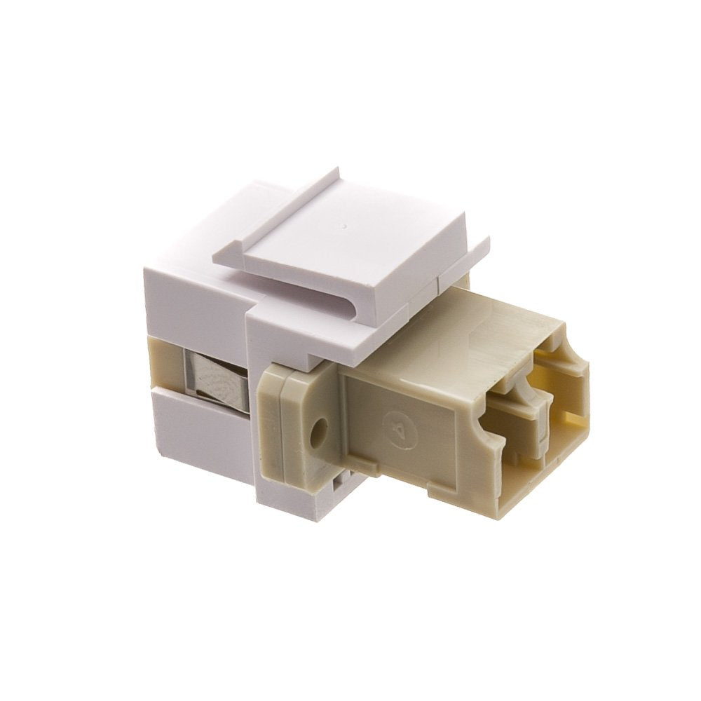 CableWholesale Keystone, White, LC Fiber Optic Network Coupler