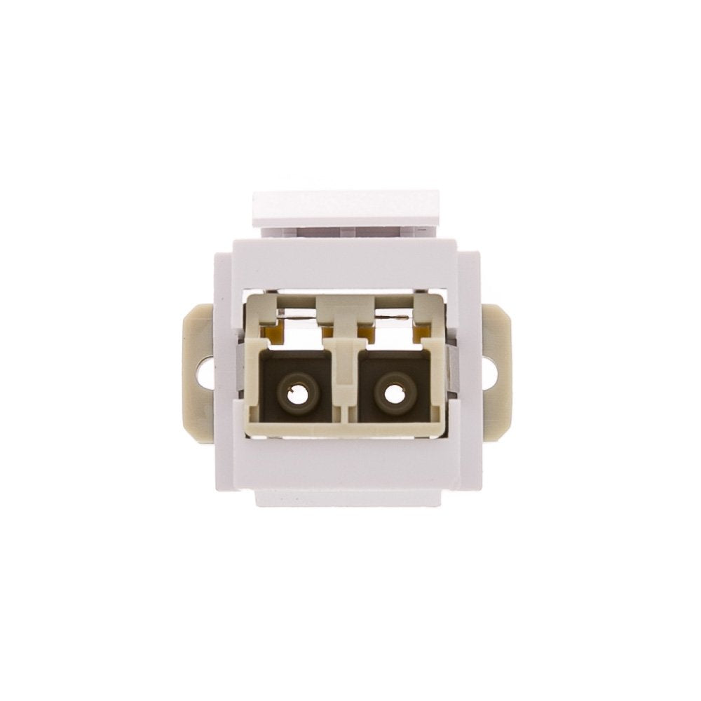 CableWholesale Keystone, White, LC Fiber Optic Network Coupler