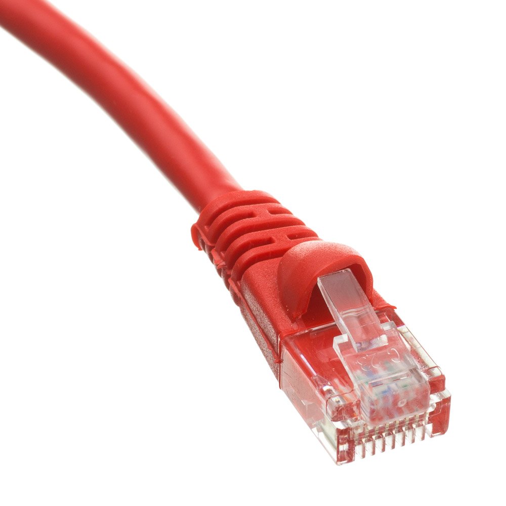 CableWholesale Cat5e Ethernet Cable, 24AWG, RJ45 Gold Plate Connector, ETL, 4 Pair Stranded Copper, Snagless Boot Unshielded Twisted Pair (UTP) Internet Network Patch Cable, 1.5 Foot, Red