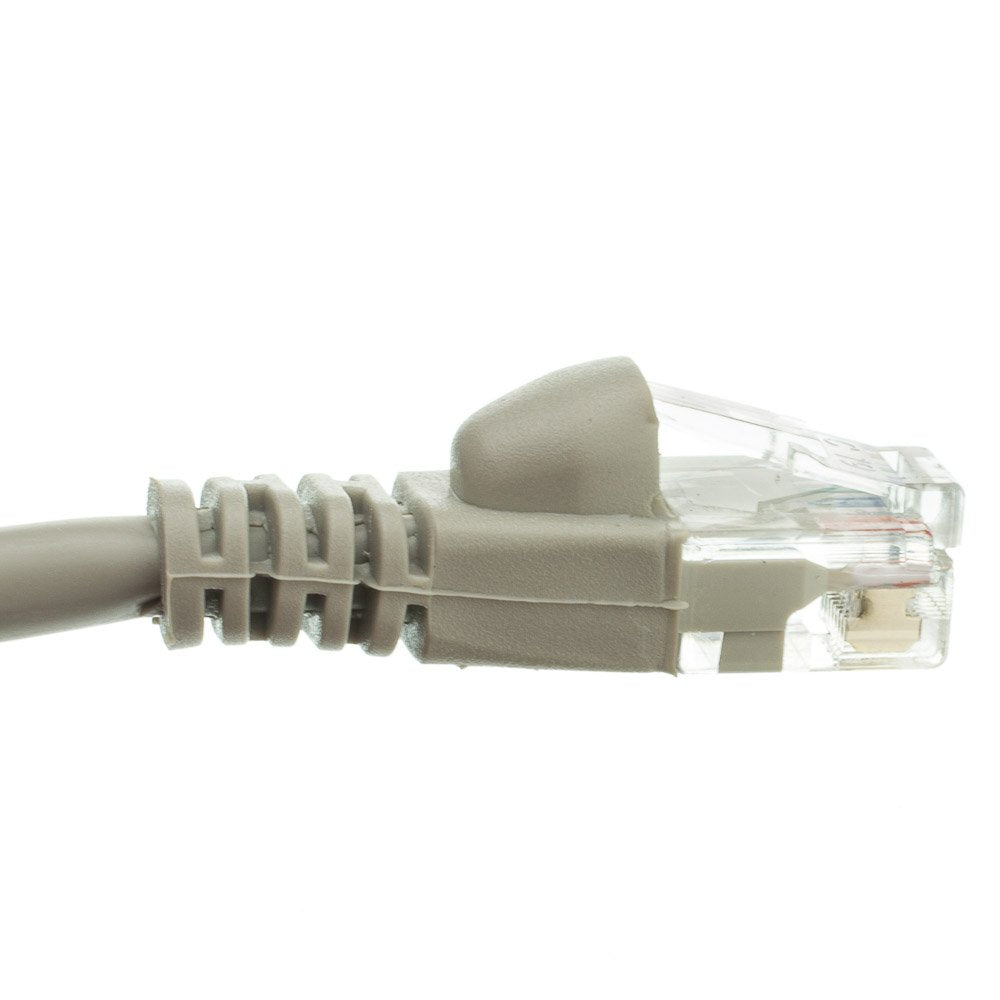 Cable Wholesale Cat5e Gray Ethernet Patch Cable Snagless/Molded Boot 12 Foot