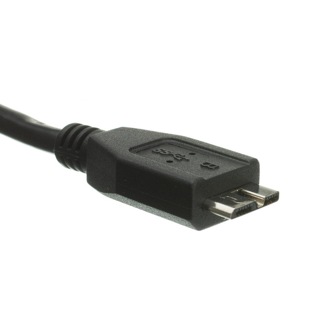 CableWholesale Micro USB 3.0 Cable, Black, Type A Male/Micro-B Male, A Male to Micro B High Speed USB Cable, 10 ft