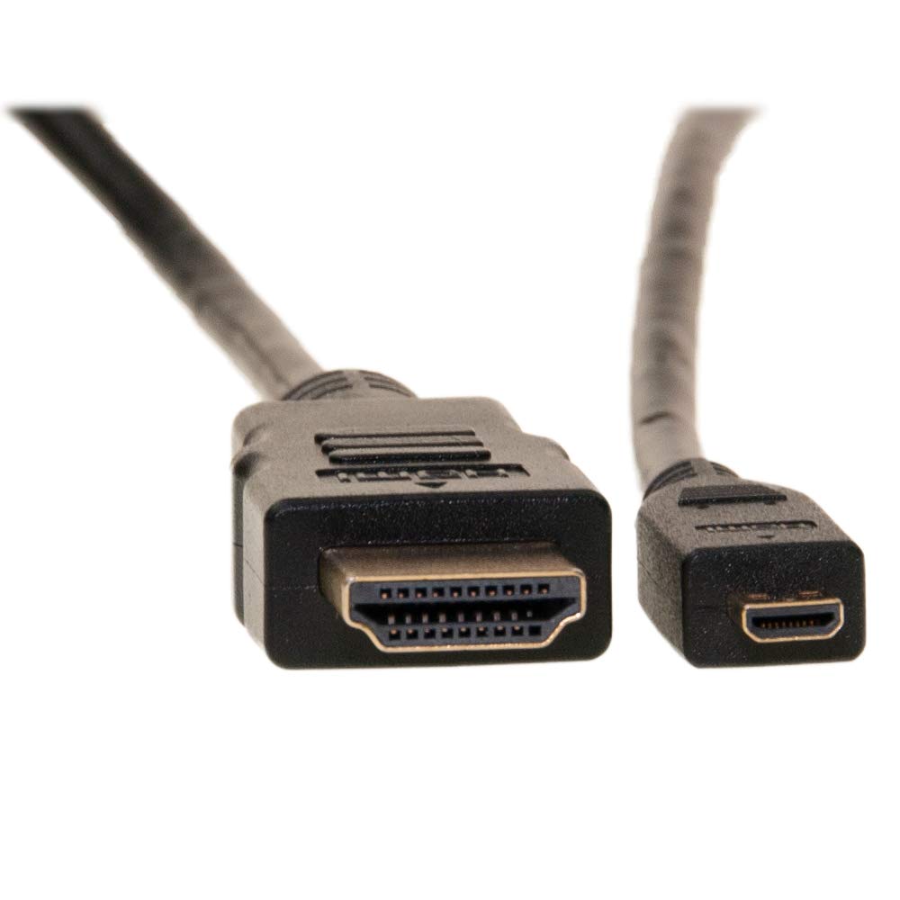 CableWholesale Micro HDMI Cable, High Speed 10.2 Gbps with Ethernet, HDMI Male (Type A) to Micro HDMI Male (Type D) for Camera and Tablet, 15 feet