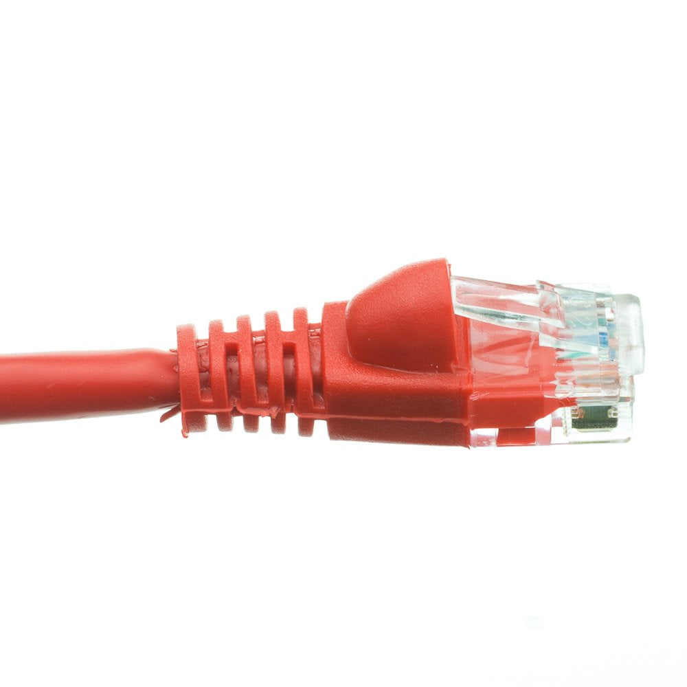 CableWholesale Cat5e Ethernet Cable, 24AWG, RJ45 Gold Plate Connector, ETL, 4 Pair Stranded Copper, Snagless Boot Unshielded Twisted Pair (UTP) Internet Network Patch Cable, 1.5 Foot, Red