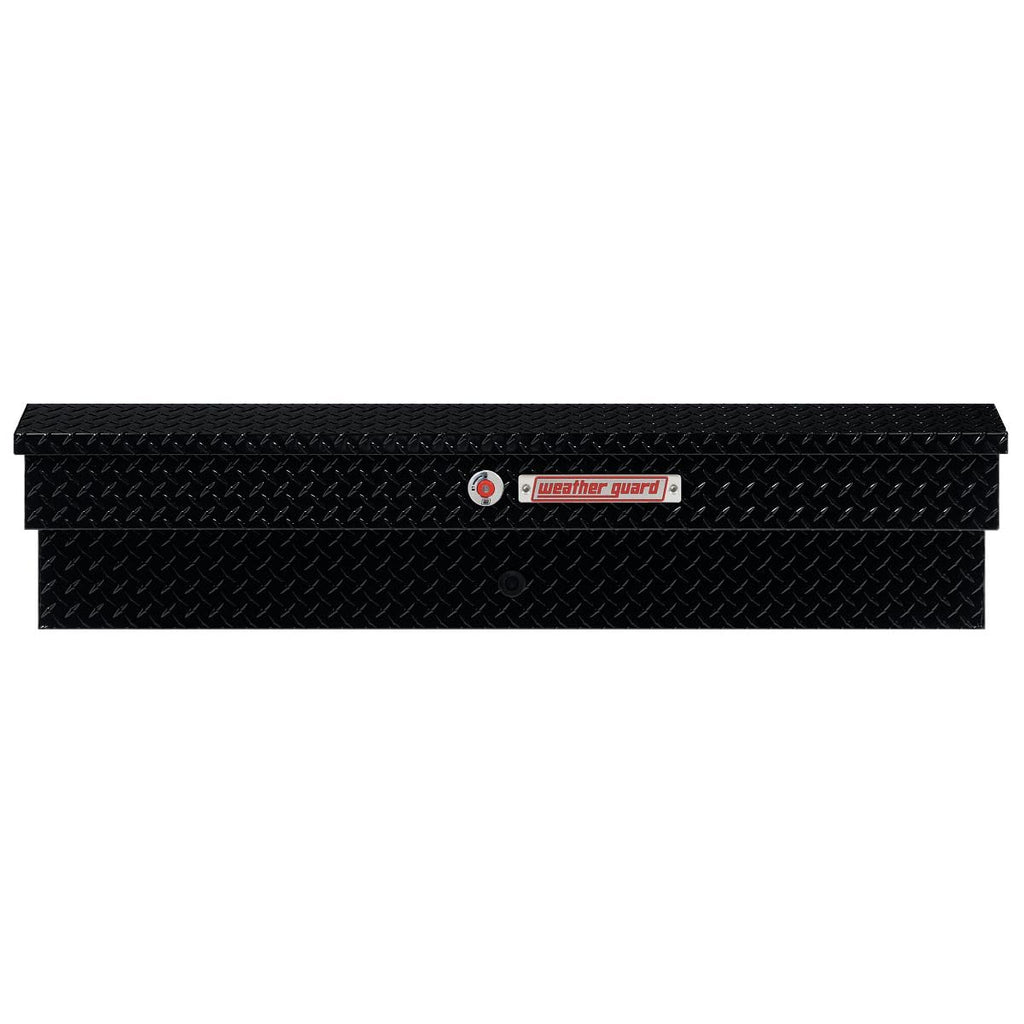 Weather Guard Model 174-5-04 56in Lo-Side Box, Aluminum, Gloss Black, 4.0 cu ft