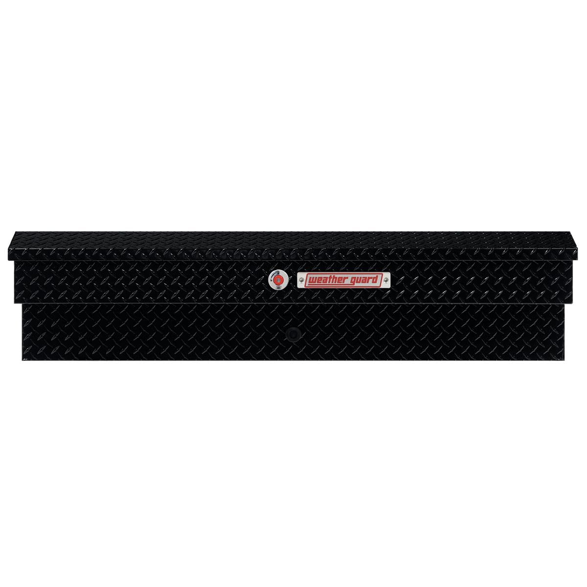 Weather Guard Model 174-5-04 56in Lo-Side Box, Aluminum, Gloss Black, 4.0 cu ft