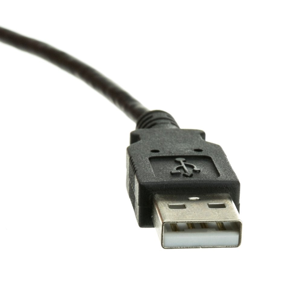 CableWholesale Black USB Type A Male to 4 Pin Mini-B Male Cable, 6 Feet - USB 2.0 Cable for Devices with Mini 4 Pin USB