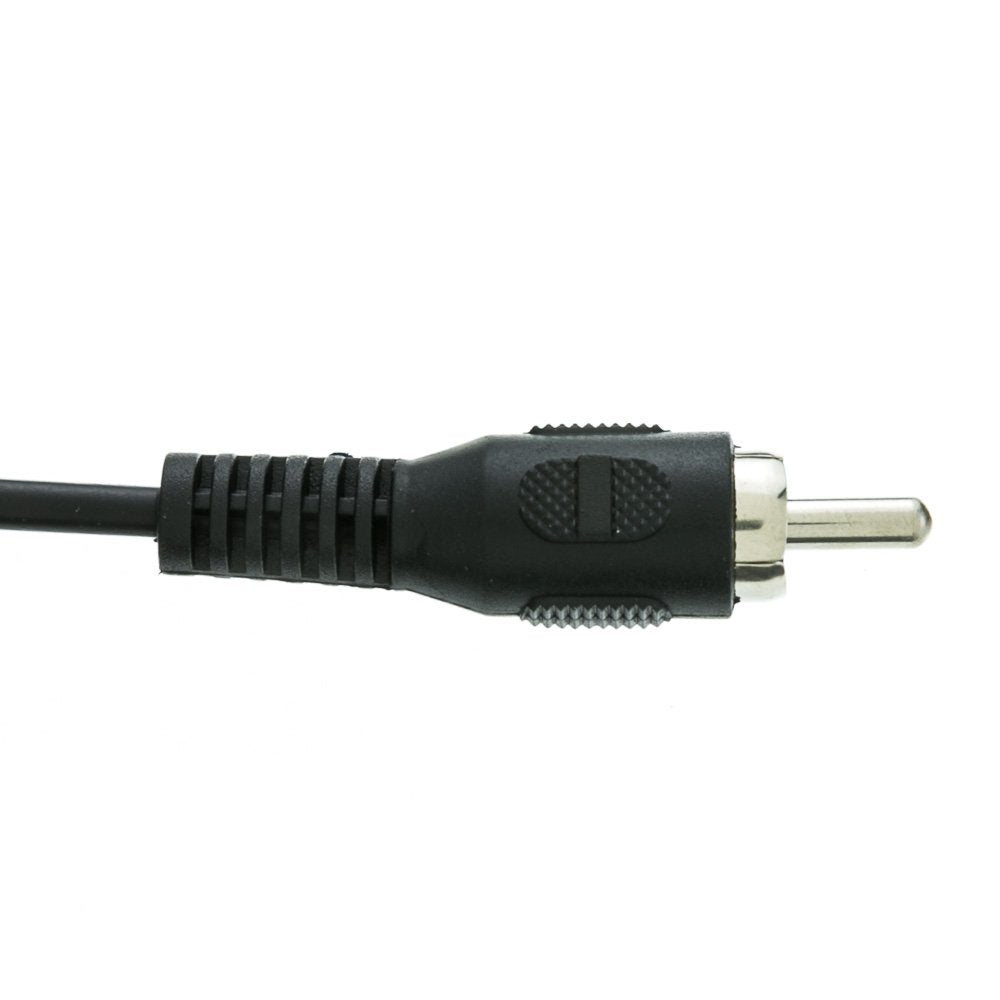 CableWholesale 3.5mm Mono Male to RCA Male Cable, 3.5mm Audio Auxiliary Jack on One End and RCA Audio Jack on Other End, 6 Feet, Black