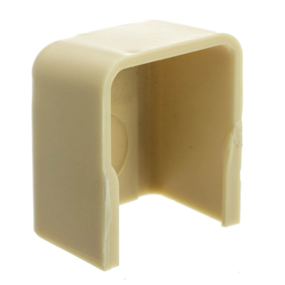Cord Cover Cable Raceway, 3/4 inch Surface Mount Cable Raceway End Cap On-Wall Cord Concealer (Covers Raceway End), Cord Organizer/Wire Hider and Protector, Ivory, Cablewholesale