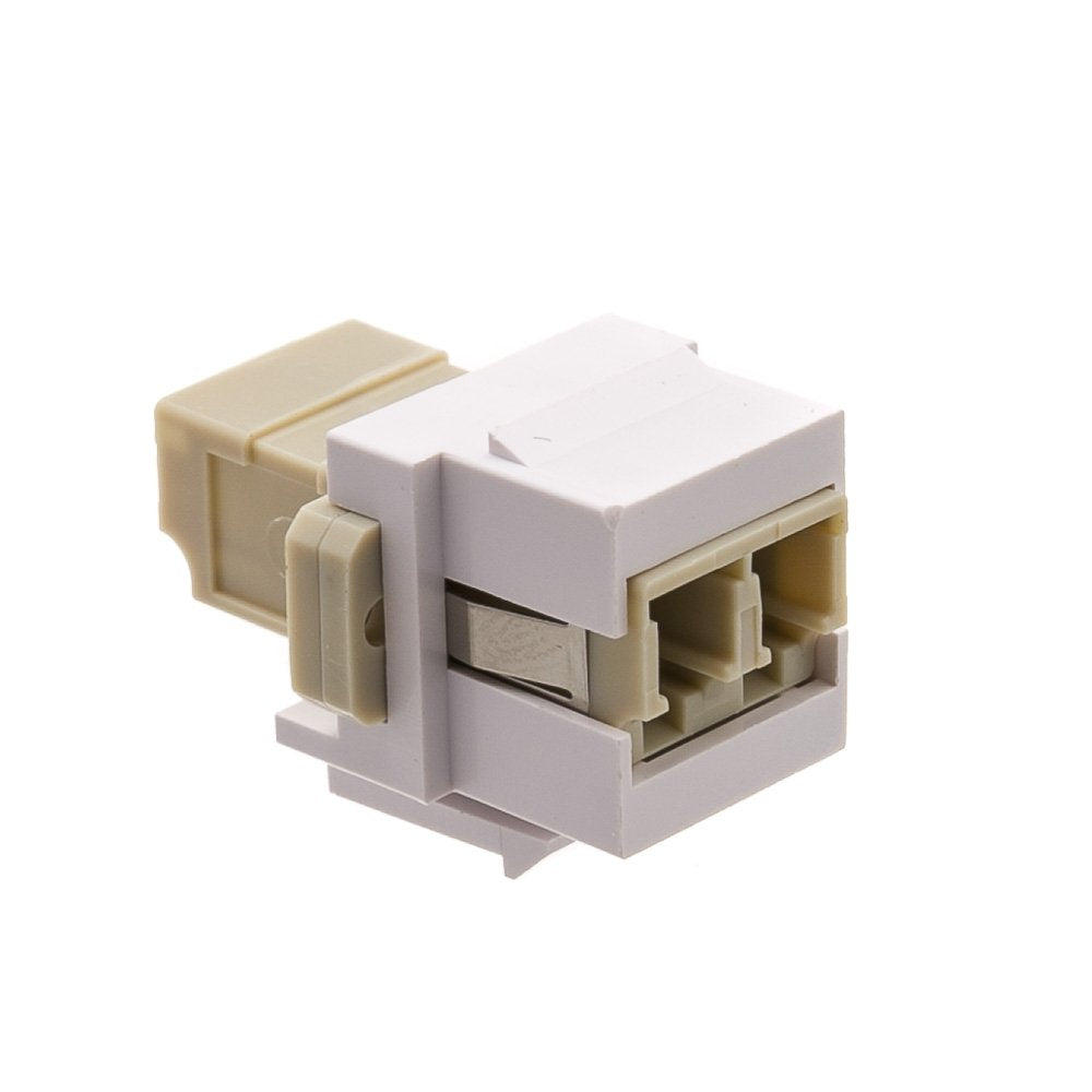 CableWholesale Keystone, White, LC Fiber Optic Network Coupler