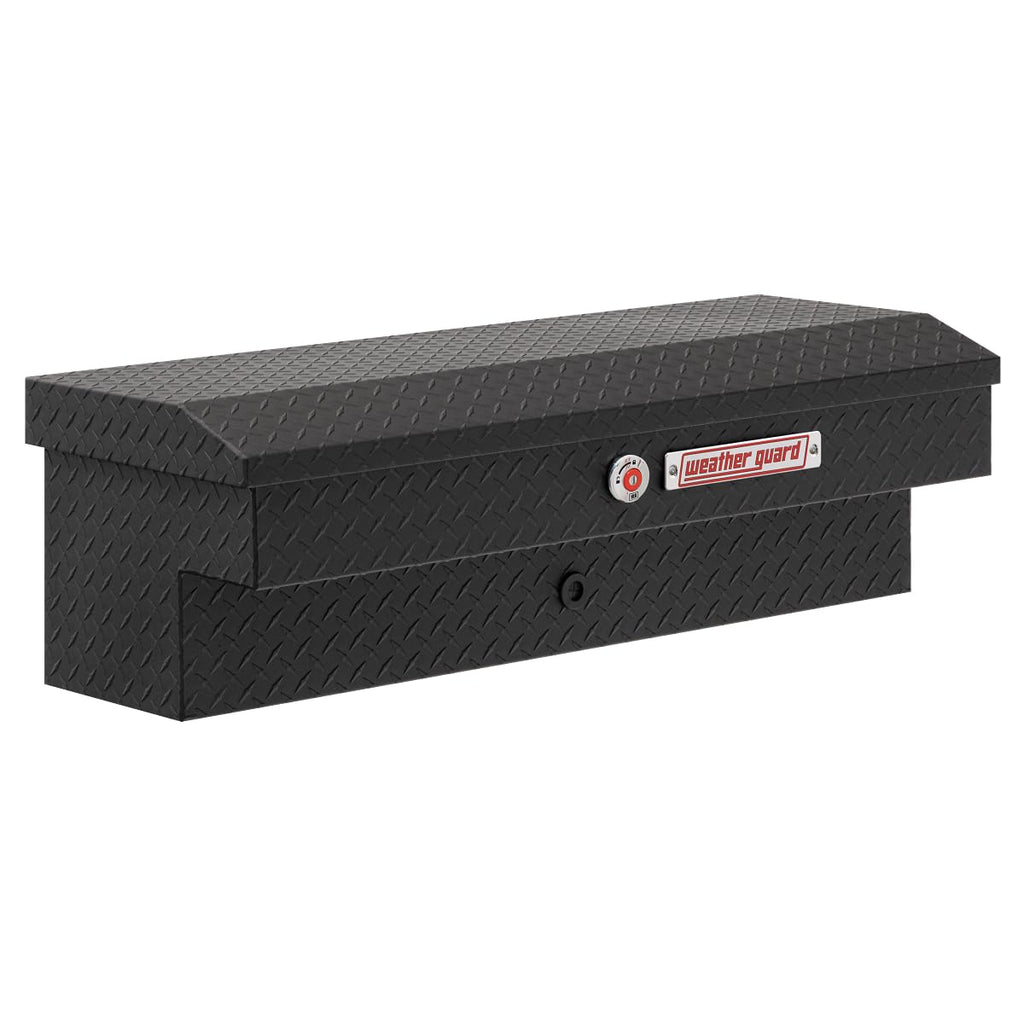Weather Guard Model 184-52-04 41in Lo-Side Truck Box, Aluminum, Textured Matte Black, 3.0 cu ft capacity