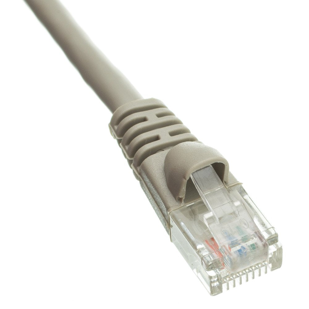CableWholesale Cat5e Ethernet Cable, 24AWG, RJ45 Gold Plate Connector, ETL, 4 Pair Stranded Copper, Snagless Boot Unshielded Twisted Pair (UTP) Internet Network Patch Cable, 4 Foot, Gray