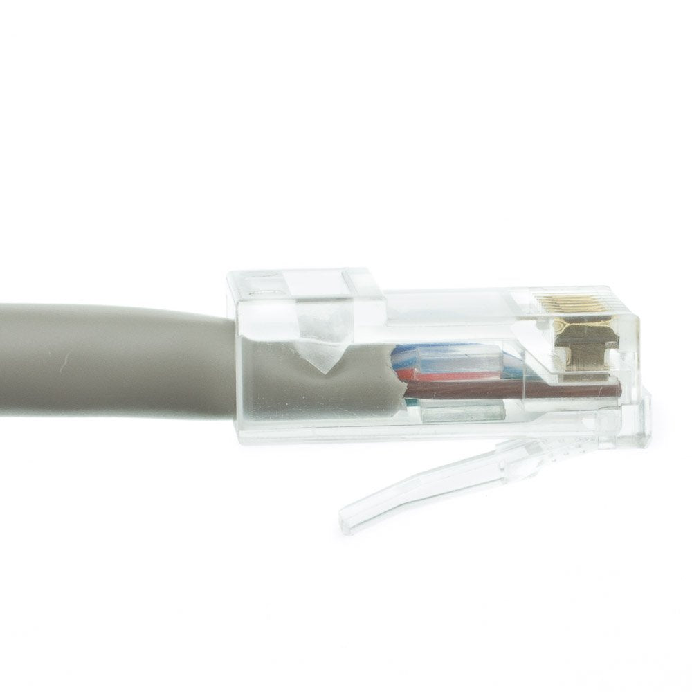 CableWholesale 2 Foot Cat6 Gray Ethernet Patch Cable, Bootless, 24AWG Network Cable with RJ45 Gold Plated Connector, 4 Pair Stranded Pure Copper, Unshielded Twisted Pair (UTP) Internet Patch Cable