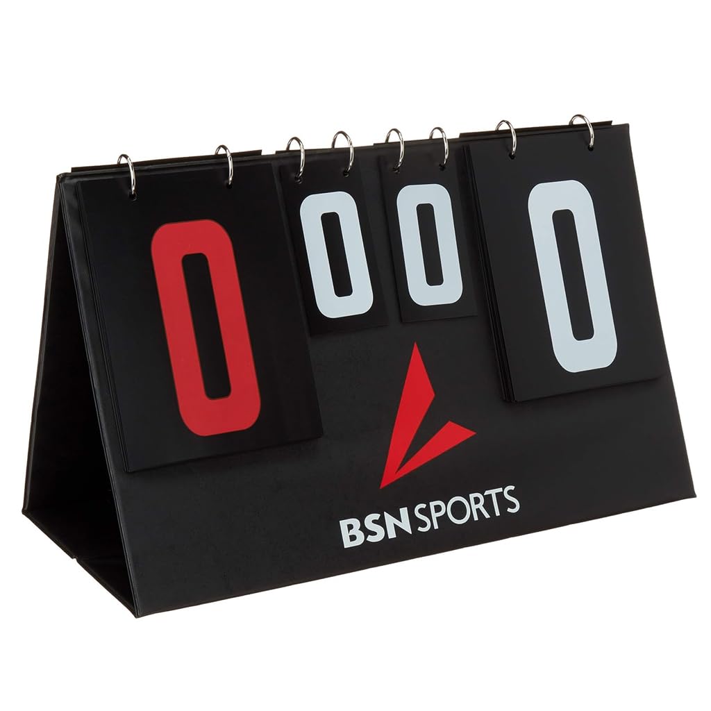 BSN Manual Tabletop Multi-Scoreboard, Double Sided Black, 7"H x 15"W