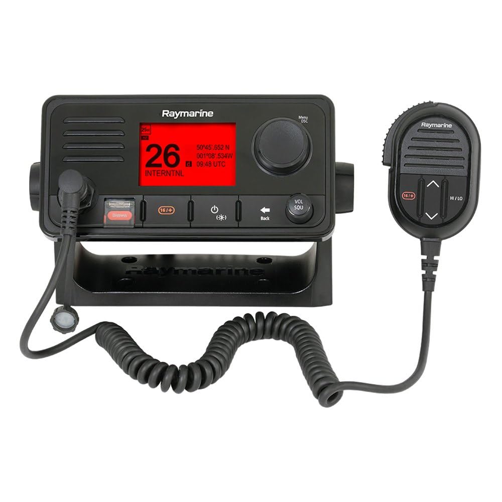 Raymarine E70517, Ray73 Marine VHF Radio with Hailer and GPS, Black, Small