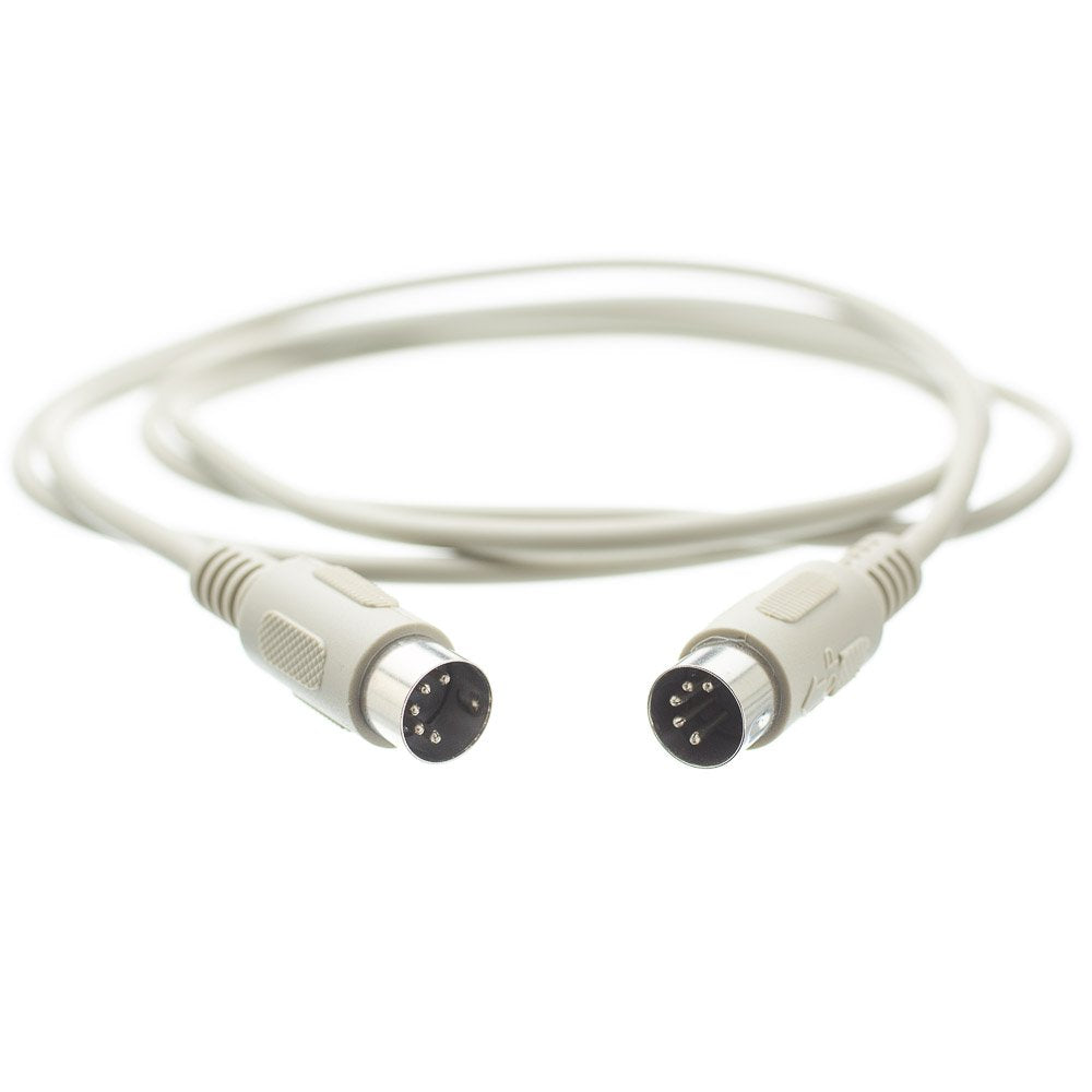 CableWholesale at Keyboard Cable 6 Feet, 5-Pin Din to 5-Pin Din, Din5 Male with 5 Conductor Keyboard Cable, Beige