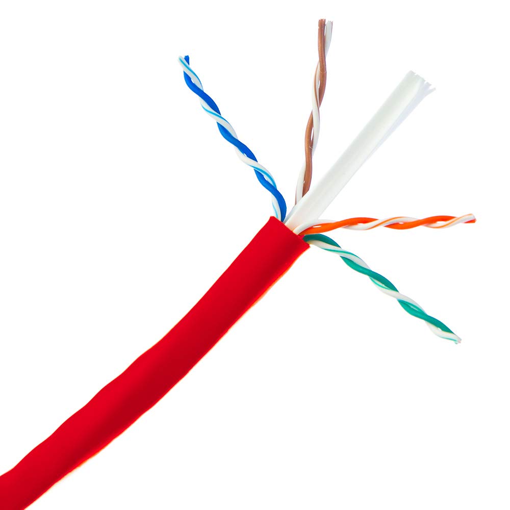 CableWholesale 1000 Foot Bulk Cat6 Ethernet Cable, 23 AWG, ETL Listed, Inwall Rated (CM) 4 Pair Solid Copper, Unshielded Twisted Pair(UTP) with Pull Box, Gray