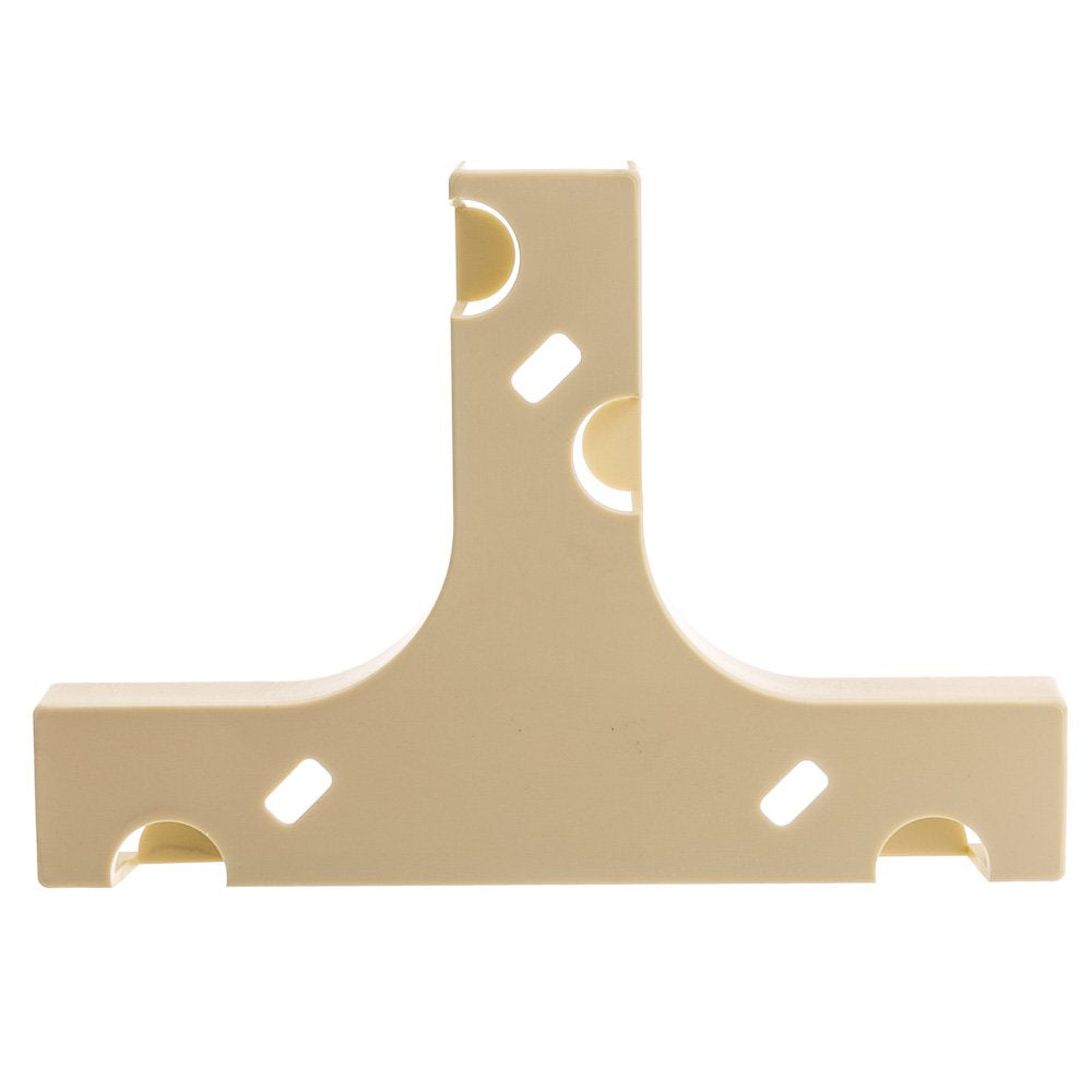 CableWholesale Cord Cover Cable Raceway, 1.25 inch Surface Mount Cable Raceway Tee On-Wall Cord Concealer (Junctions 3 Raceway Runs), Cord Organizer/Wire Hider and Protector, Ivory