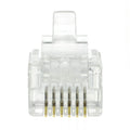 CableWholesale Phone/Data RJ12 Crimp Connectors for Flat Cable, 6P6C, 50 Pieces