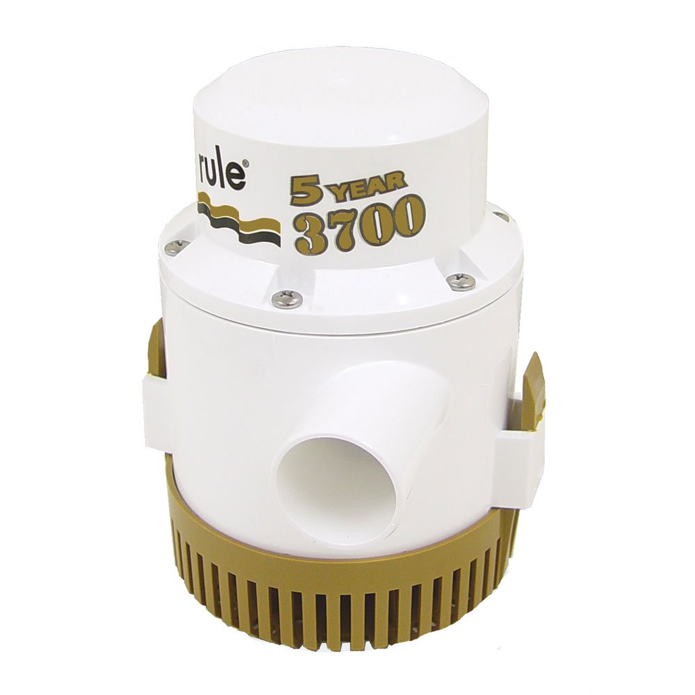 Rule 13A 3700 Gold Series Non-Automatic Submersible 12V DC Bilge Pump, Black, One