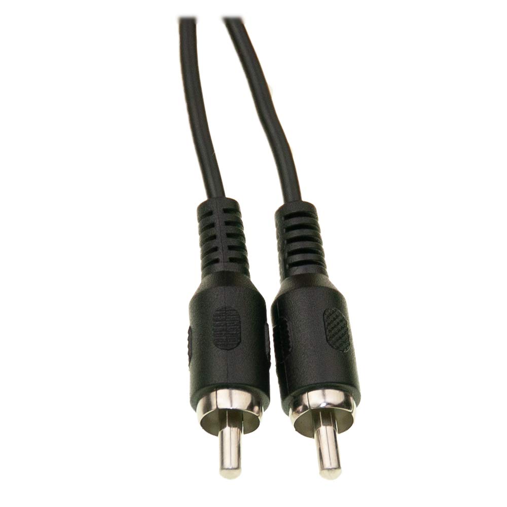 CableWholesale RCA Audio Video Cable, RCA Male to RCA Male A/V Cable, Black 26 AWG, 25 ft