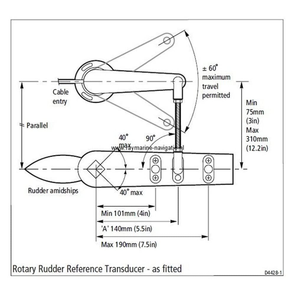 Raymarine Rotary Rudder Reference Transducer