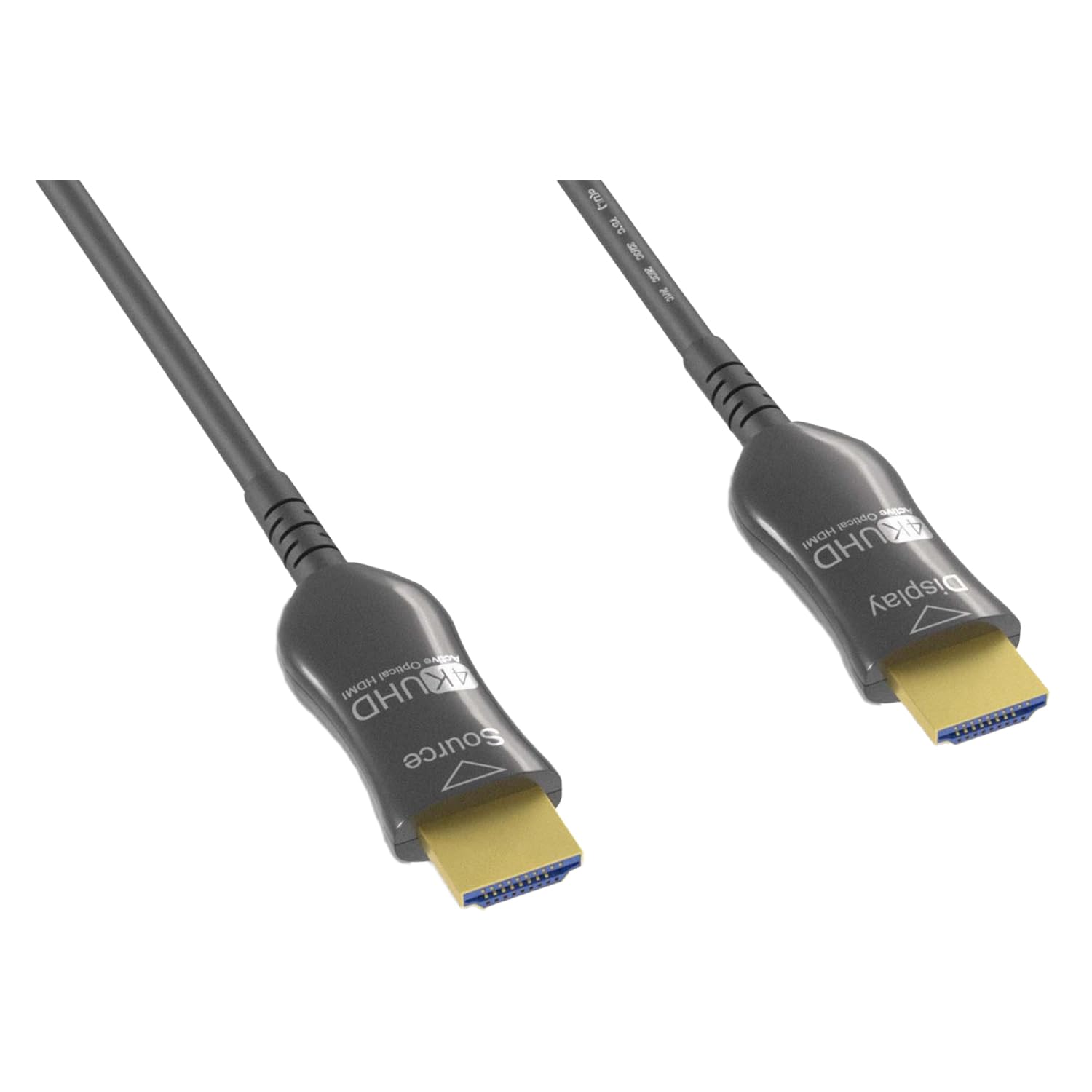 4K UHD HDMI Active Optical Cable - Slim, Flexible, in-Wall Rated CL3 for High-Definition AV Transmission, Black, 75 Feet