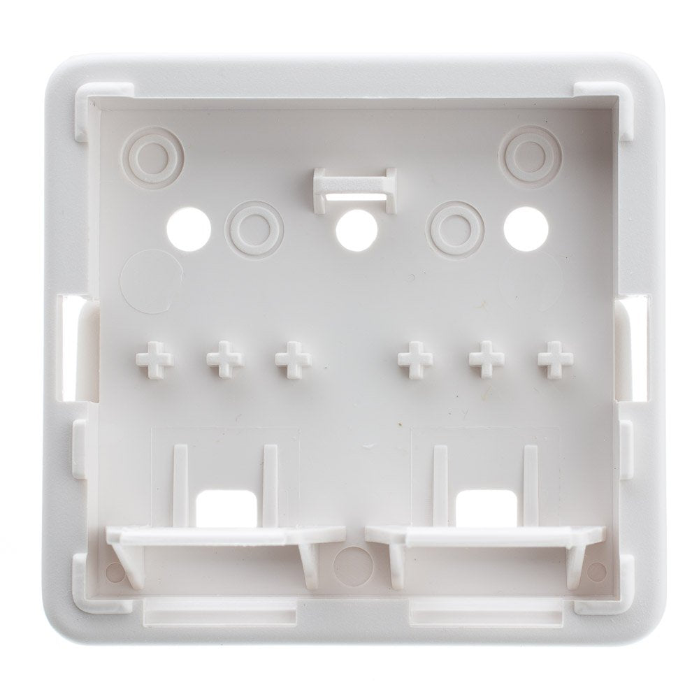 8 Port Keystone Jack Surface Mount Box, White, Surface Mount Box for Networking, Home Theatre, Security/Surveillance, Cablewholesale