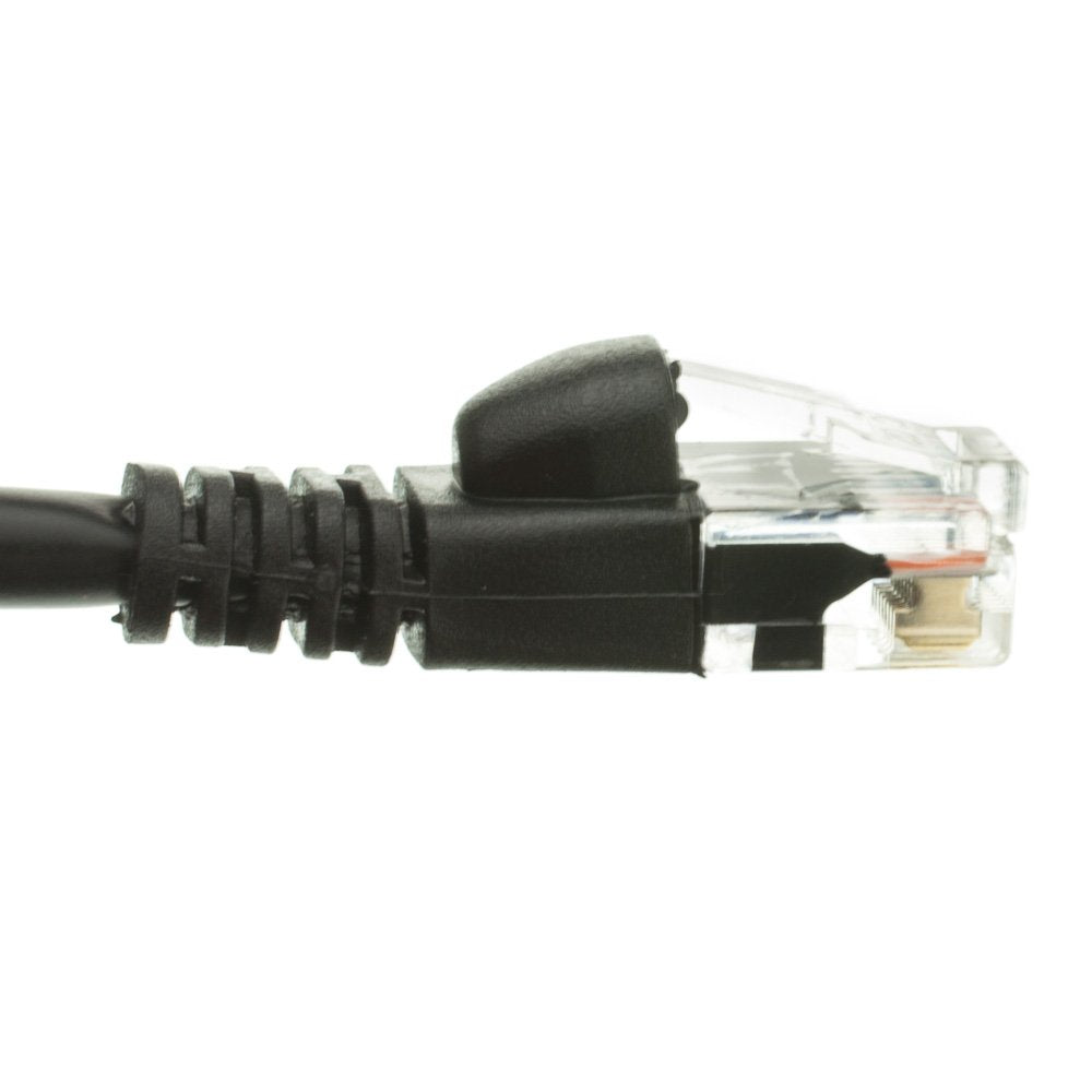 CableWholesale Cat5e Ethernet Cable, 24AWG, RJ45 Gold Plate Connector, ETL, 4 Pair Stranded Copper, Snagless Boot Unshielded Twisted Pair (UTP) Internet Network Patch Cable, 7 Foot, Black