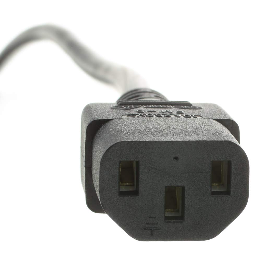European Computer/Monitor Power Cord, Europlug or CEE 7/16 to C13, VDE Approved, 6 Foot