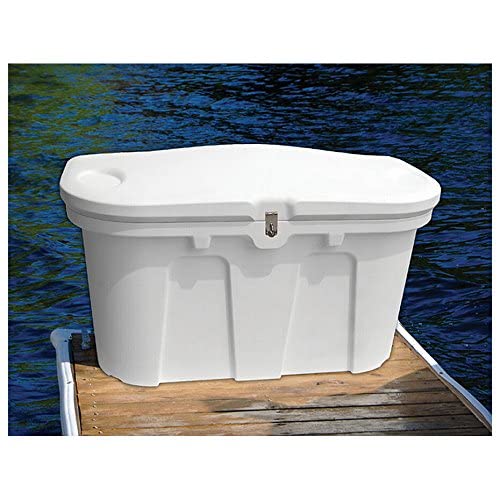 Taylor Made 123650 Stow N' Go Poly Dock and Patio Storage Box - 43" L x 21" W x 36" H, Classic Whit