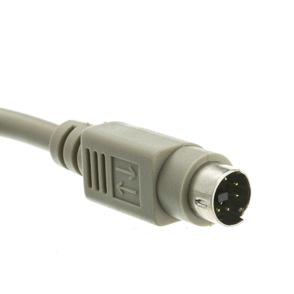 CableWholesale at to PS/2 Keyboard Adapter, Din5 (at) Female to MiniDin6 (PS/2) Male, 6 inch