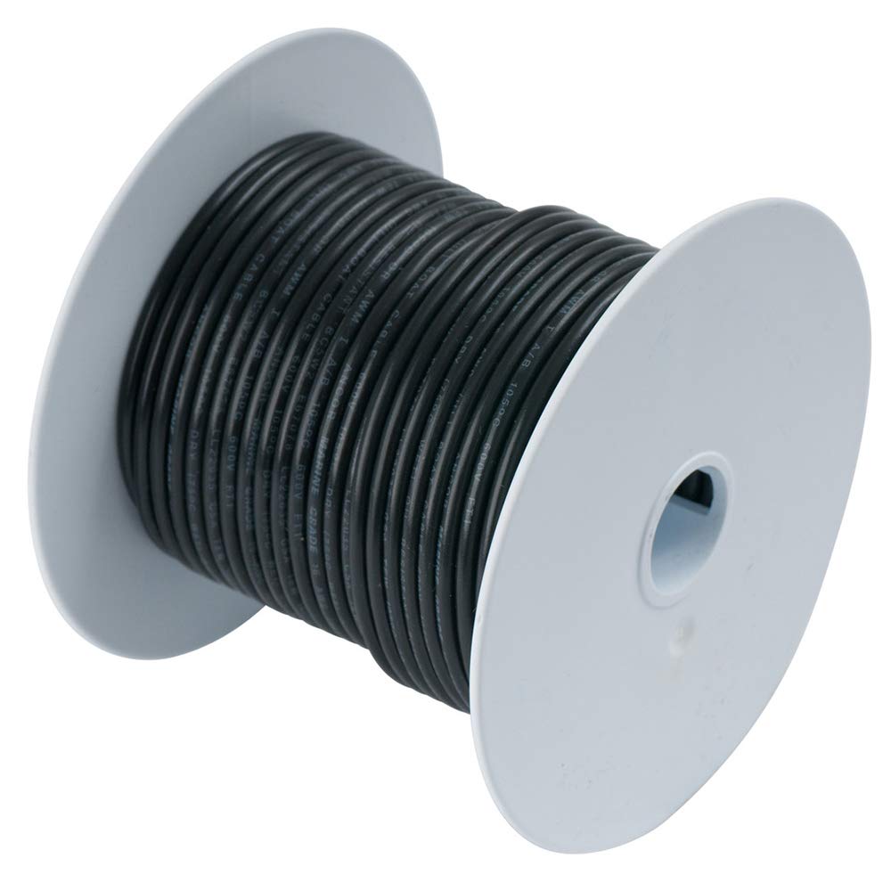 Ancor 116005 Tinned Copper Battery Cable, 1/0 AWG (50mm2), Black - 50ft