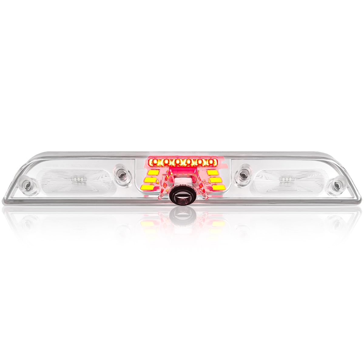 RECON Fits 17-23 Super Duty (F250, F350, F450, F550) 15-25 F150, 19-25 Ranger Ultra Bright Premium 3rd Brake Light - Fits Models with Cargo Bed Camera - CREE XML LEDs - Clear Lens