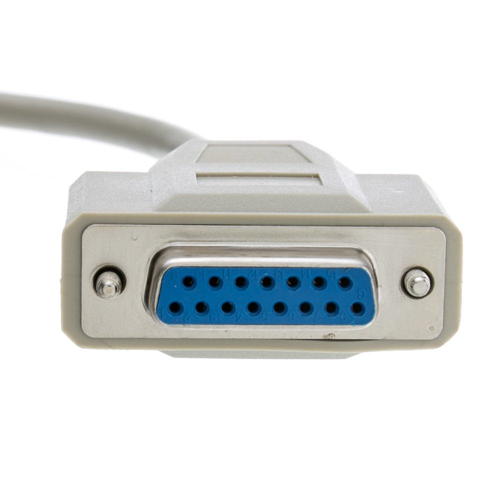 CableWholesale DB15 Monitor Extension Cable, 28 AWG Single Shielded Cord, DB15 Male to DB15 Female DB15 Extension Cable, M/F VGA Extension Cable, Beige, 6 Feet