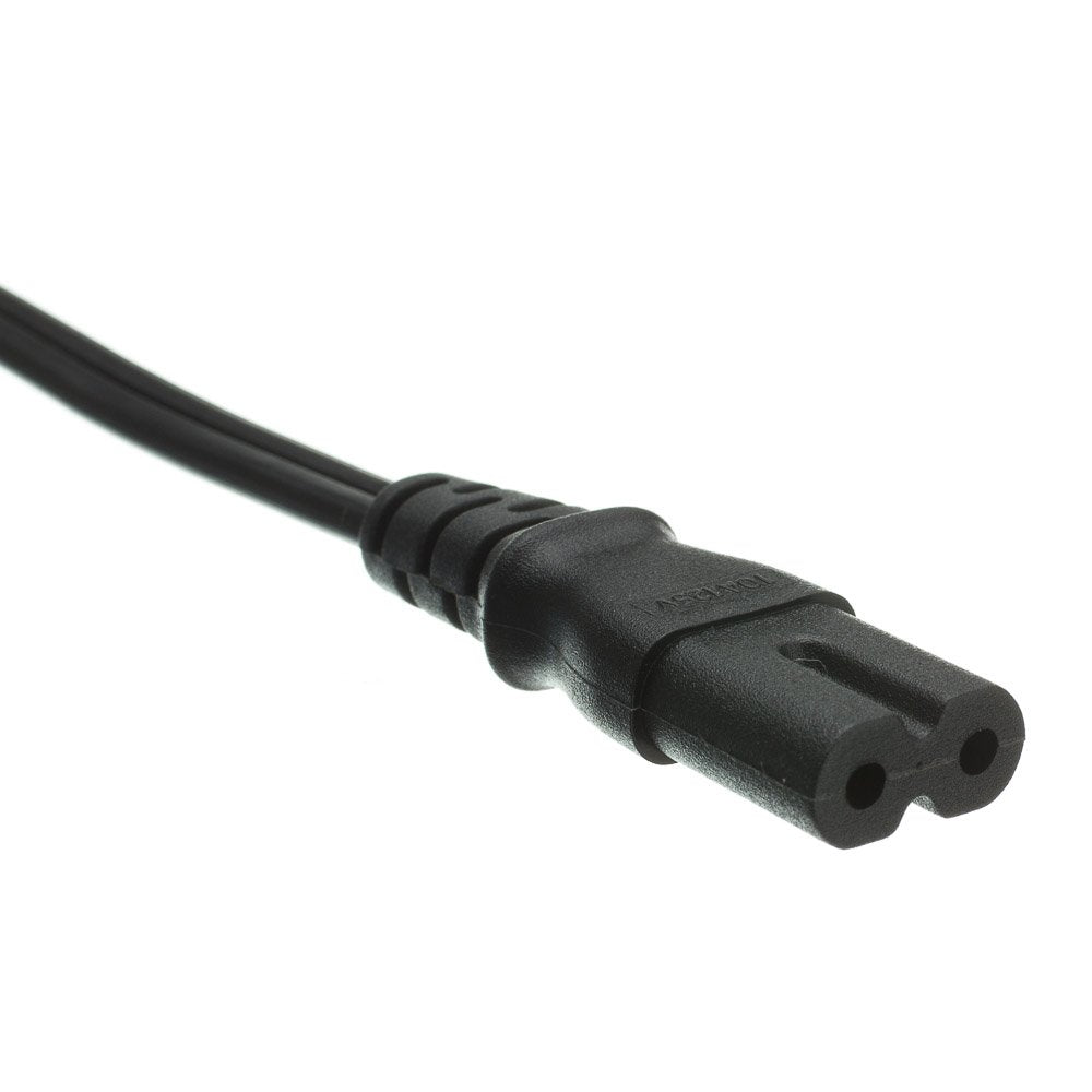 CableWholesale 3 feet Notebook/Laptop Power Cord, Non-Polarized NEMA 1-15P Male to C7 Female Plug, 2 Pin, 18 AWG, 10 Amp, Laptop Power Supply Cable, Black