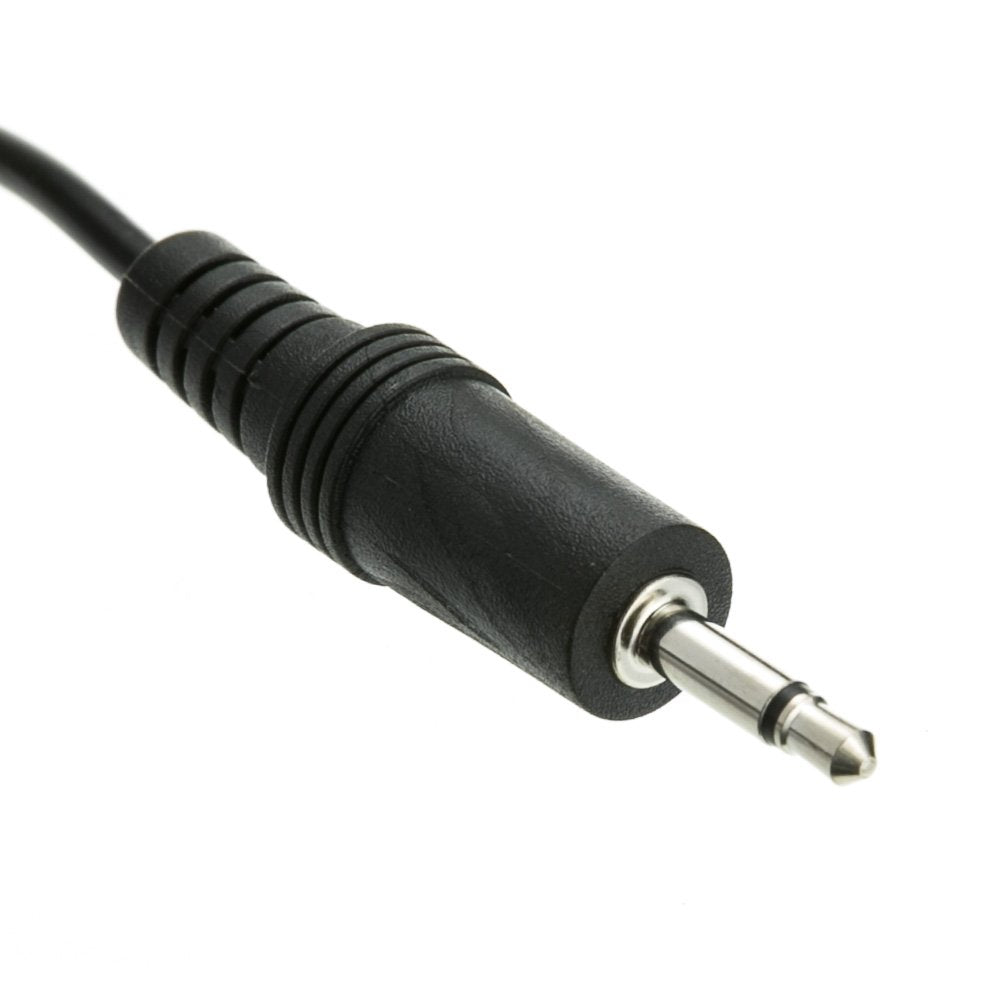 CableWholesale 3.5mm Mono Male to RCA Male Cable, 3.5mm Audio Auxiliary Jack on One End and RCA Audio Jack on Other End, 6 Feet, Black